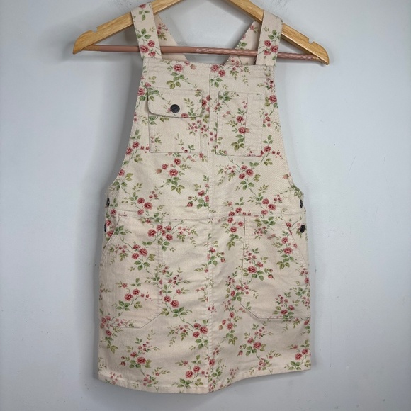 Polo Ralph Lauren Floral Corduroy Overall Dress 12 Cottage Preppy School READ - Picture 1 of 11